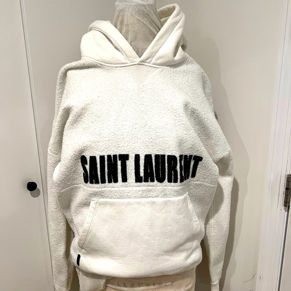 Saint Laurent Logo Printed Hoodie (Sz 50 / Medium) for Men